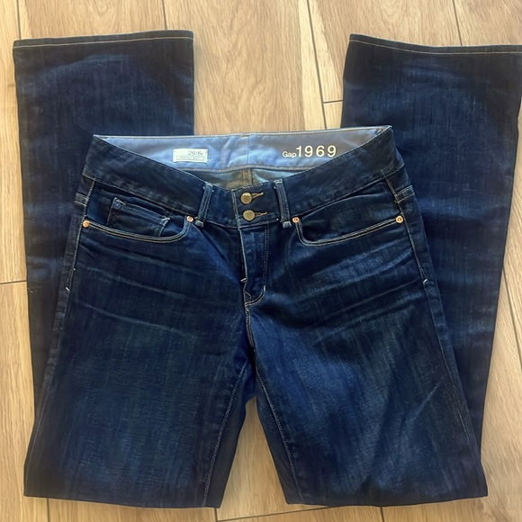 1969 Gap 🌺 Women’s Perfect Boot Jeans dark SZ: 28/6r - Picture 2 of 11